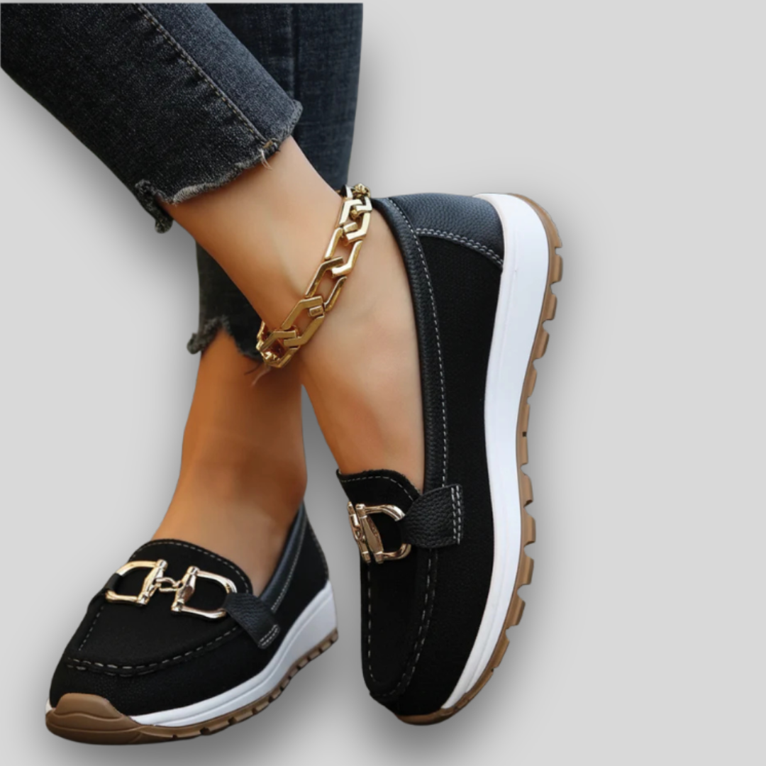Ellie | Flat Buckle Loafers