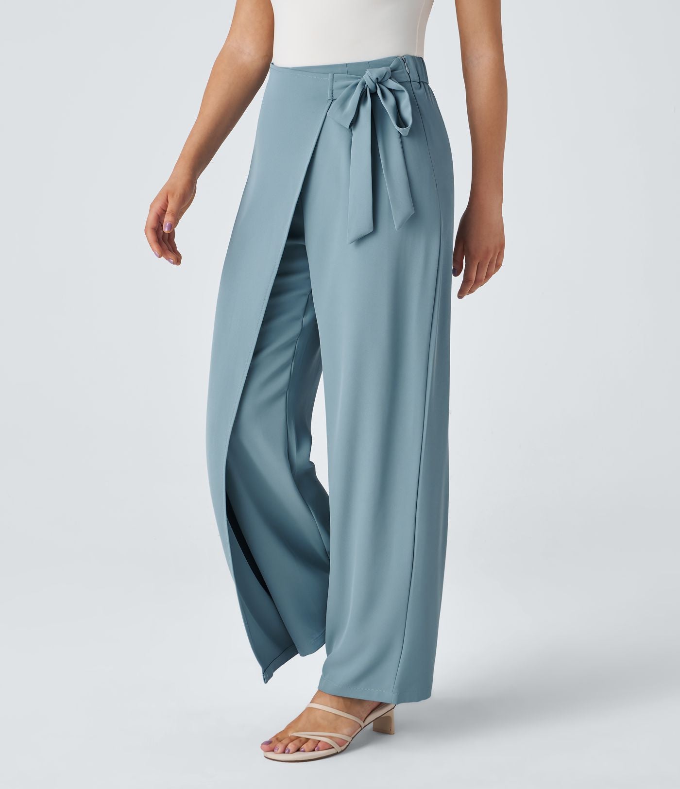 Cara | High-Waisted Pants with Elegant Wrap Design