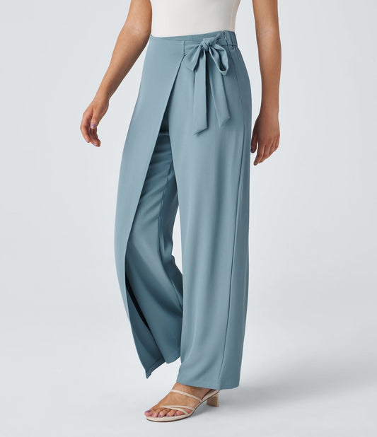Cara | High-Waisted Pants with Elegant Wrap Design