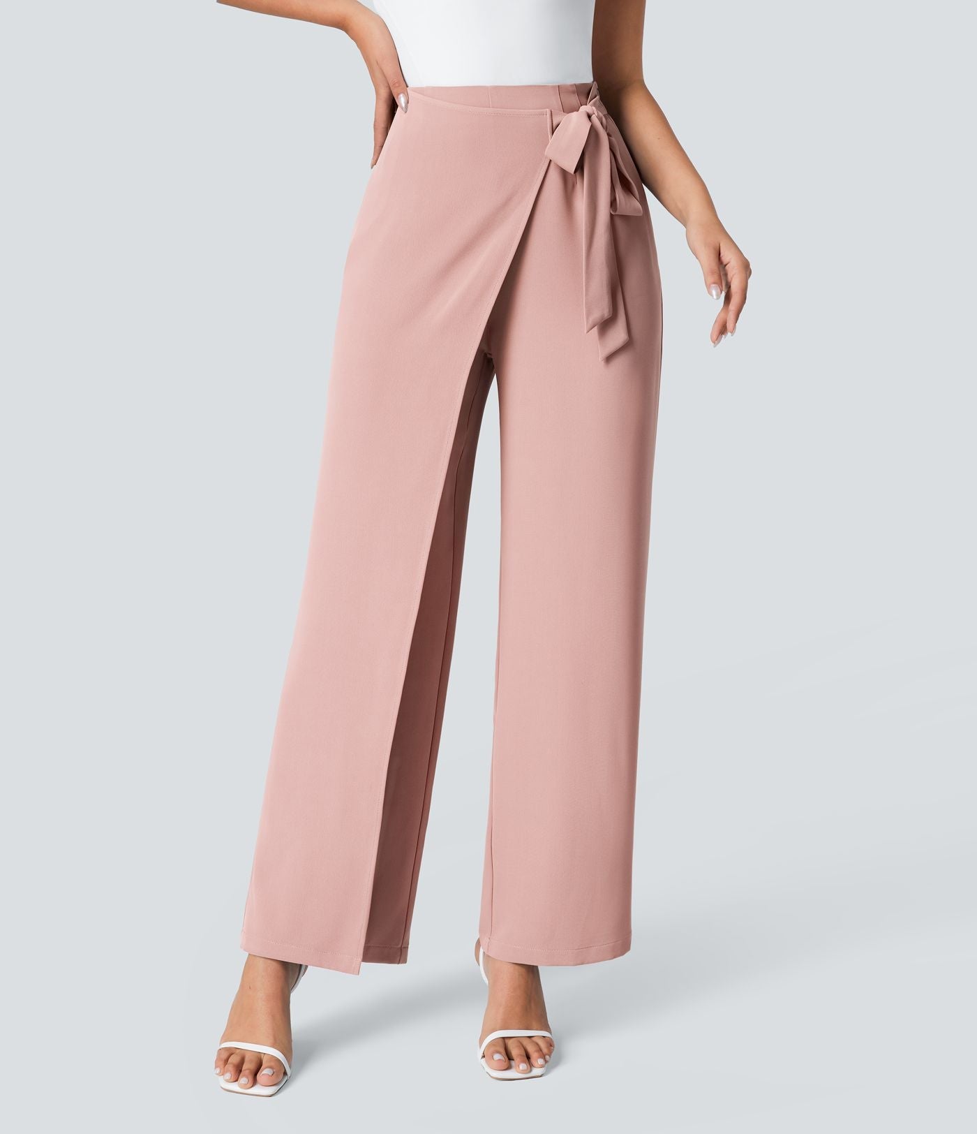 Cara | High-Waisted Pants with Elegant Wrap Design