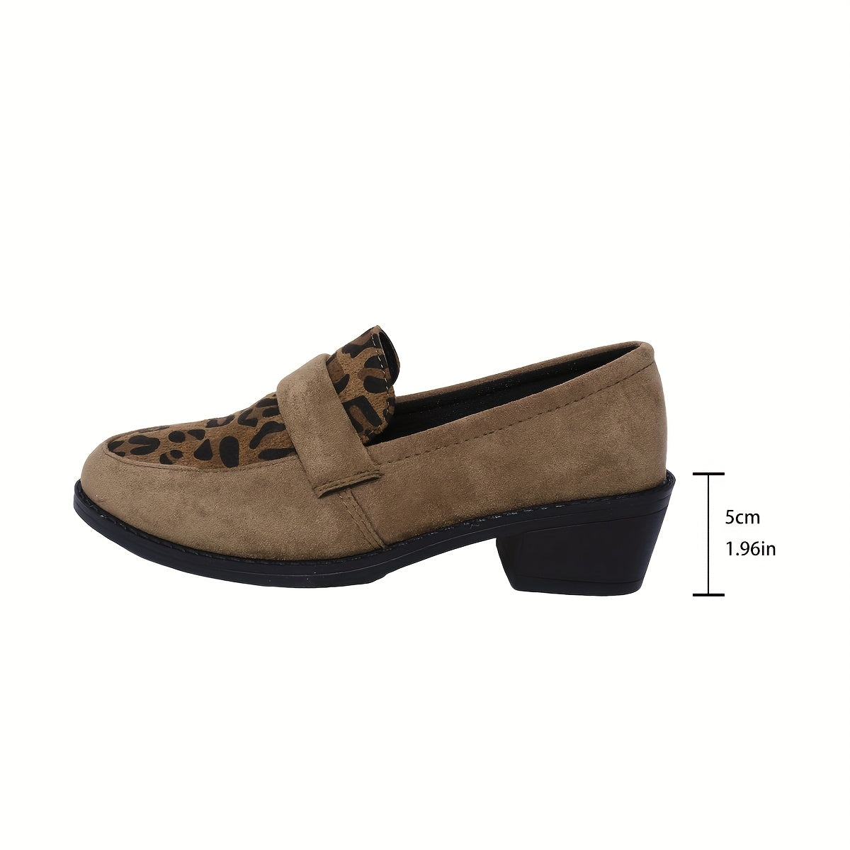 Lina | Elegant loafers with leopard accents and a heel