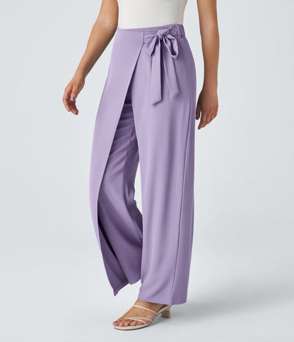 Cara | High-Waisted Pants with Elegant Wrap Design