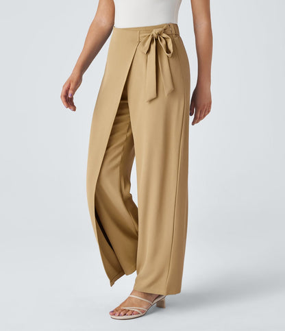 Cara | High-Waisted Pants with Elegant Wrap Design