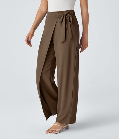 Cara | High-Waisted Pants with Elegant Wrap Design