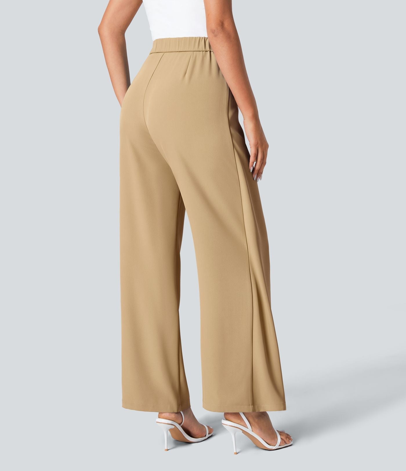 Cara | High-Waisted Pants with Elegant Wrap Design