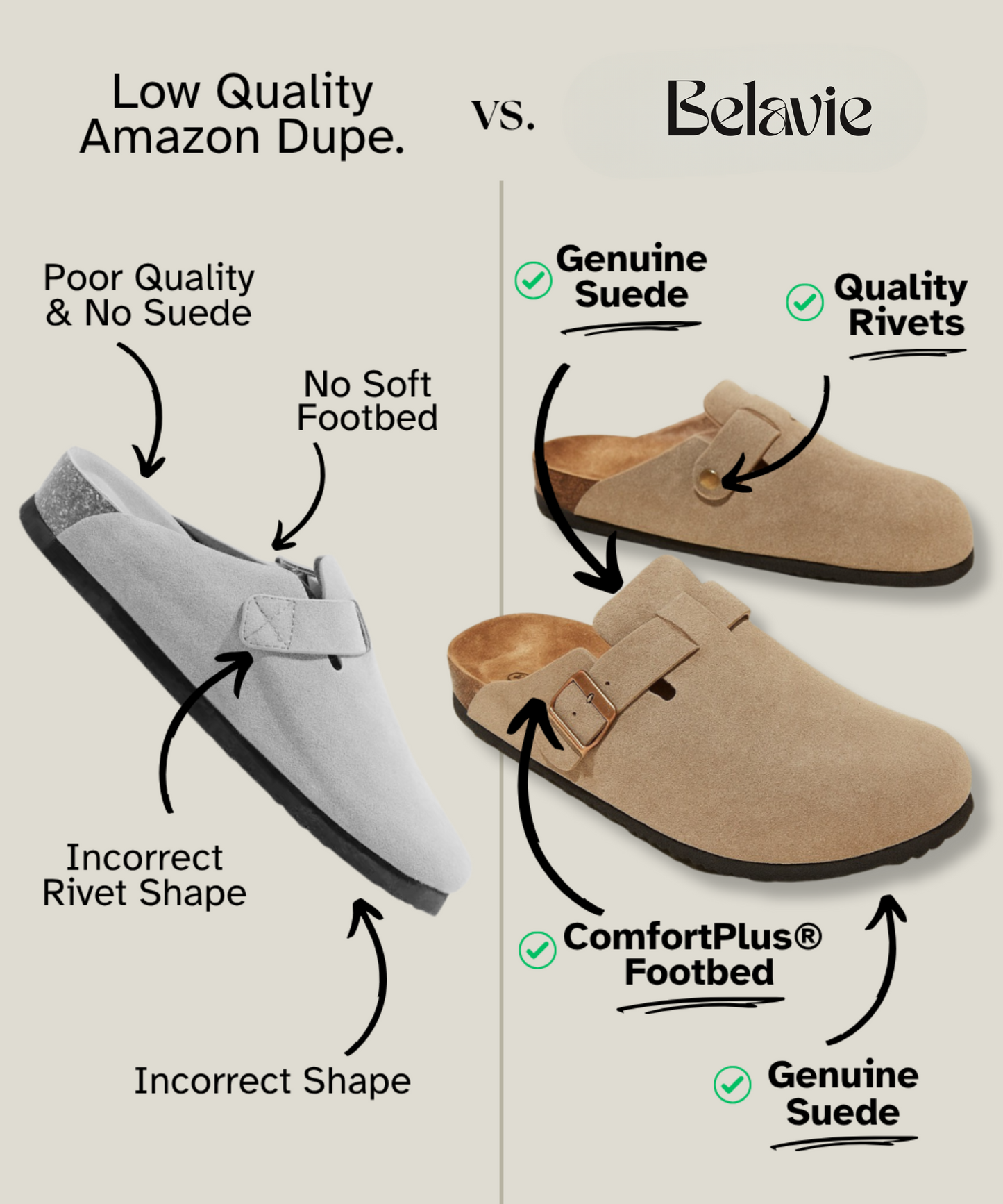 Genuine Suede Clogs by Belavie
