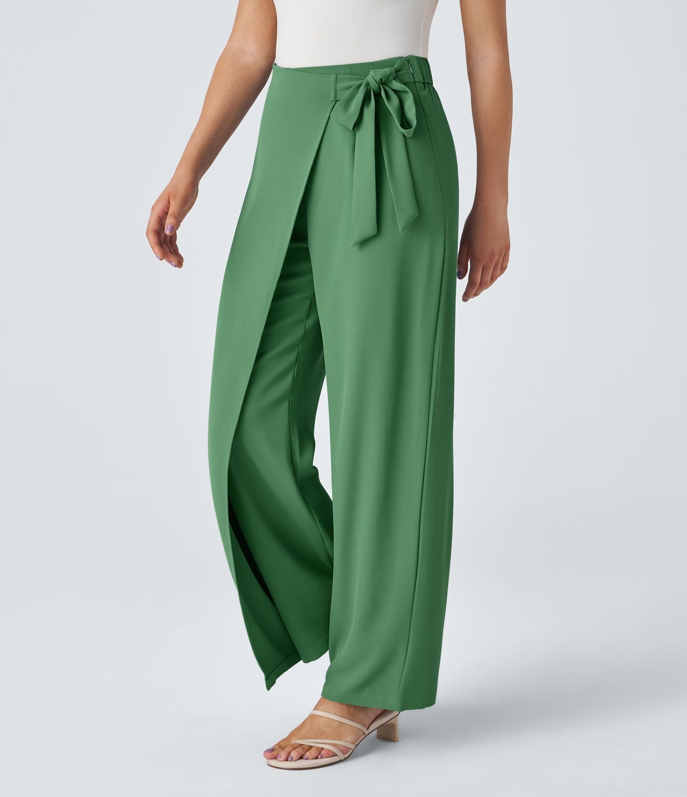 Cara | High-Waisted Pants with Elegant Wrap Design