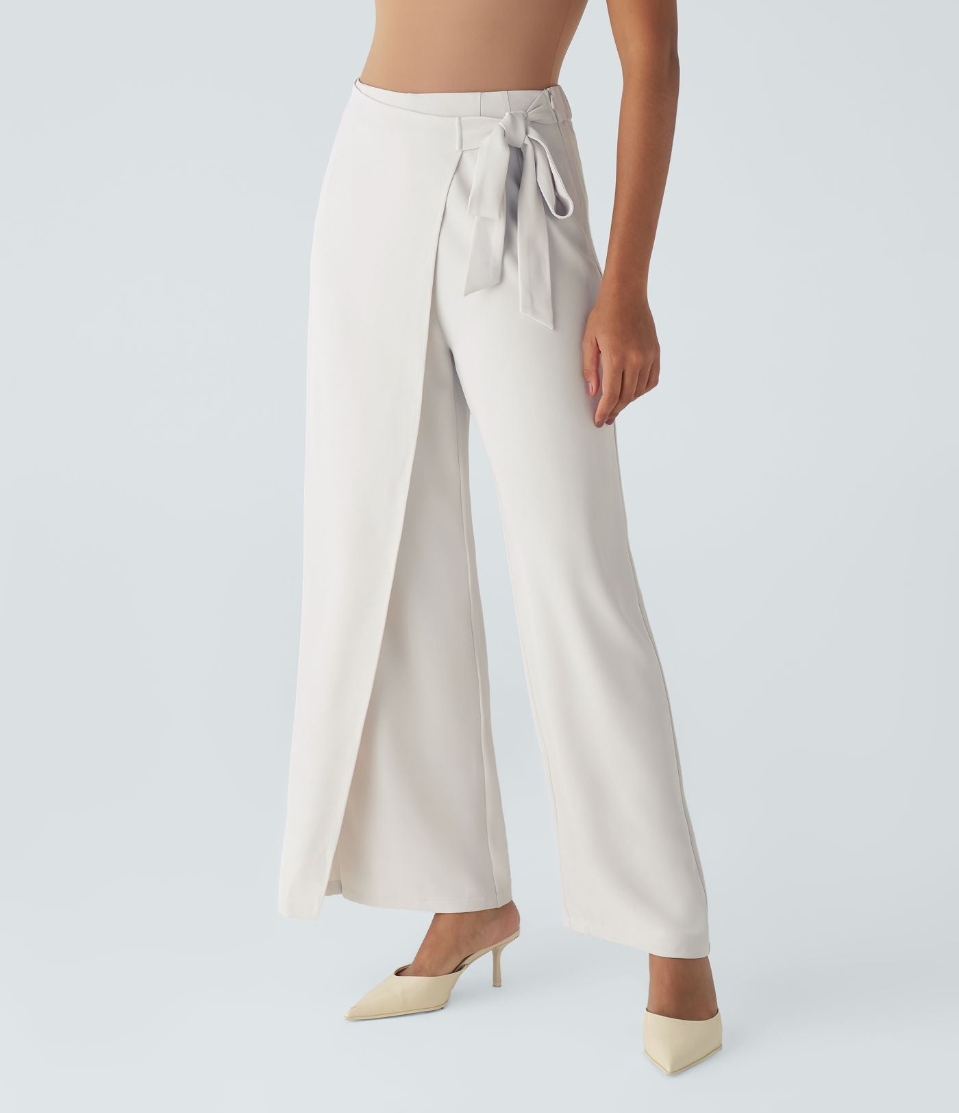 Cara | High-Waisted Pants with Elegant Wrap Design