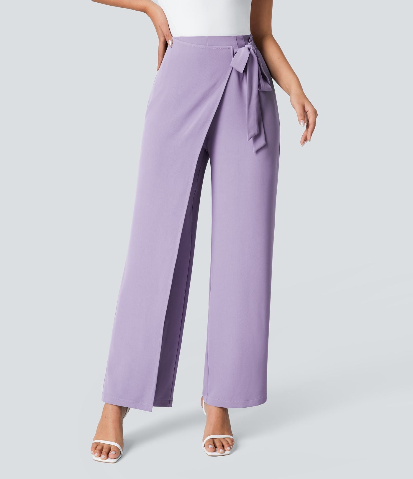Cara | High-Waisted Pants with Elegant Wrap Design