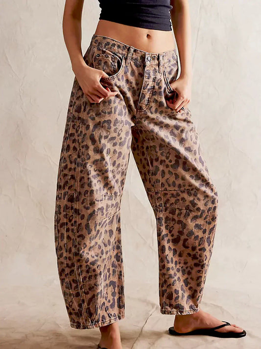 Leopard Print Jeans
