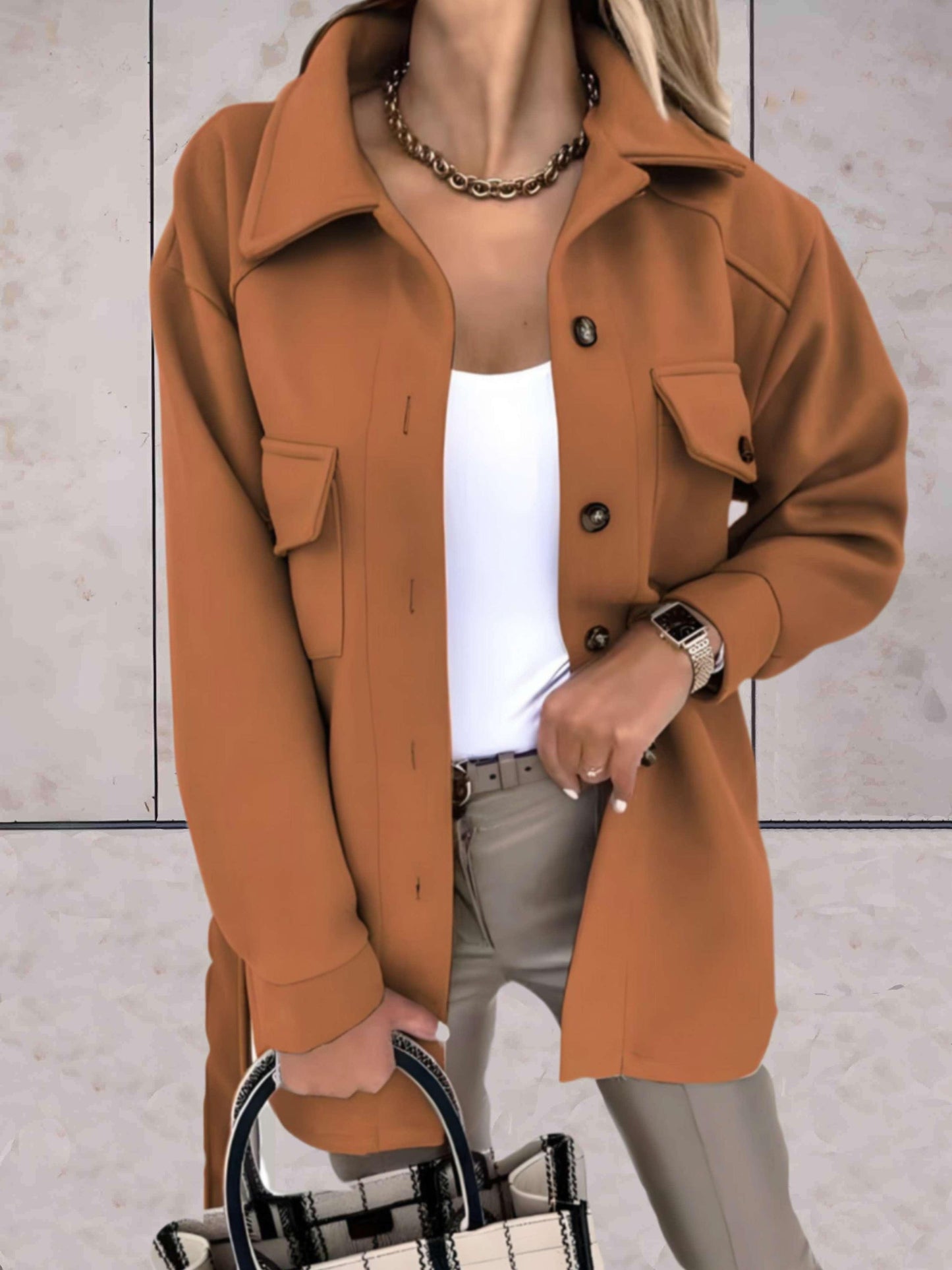 Linda | Elegant Button-Up Jacket